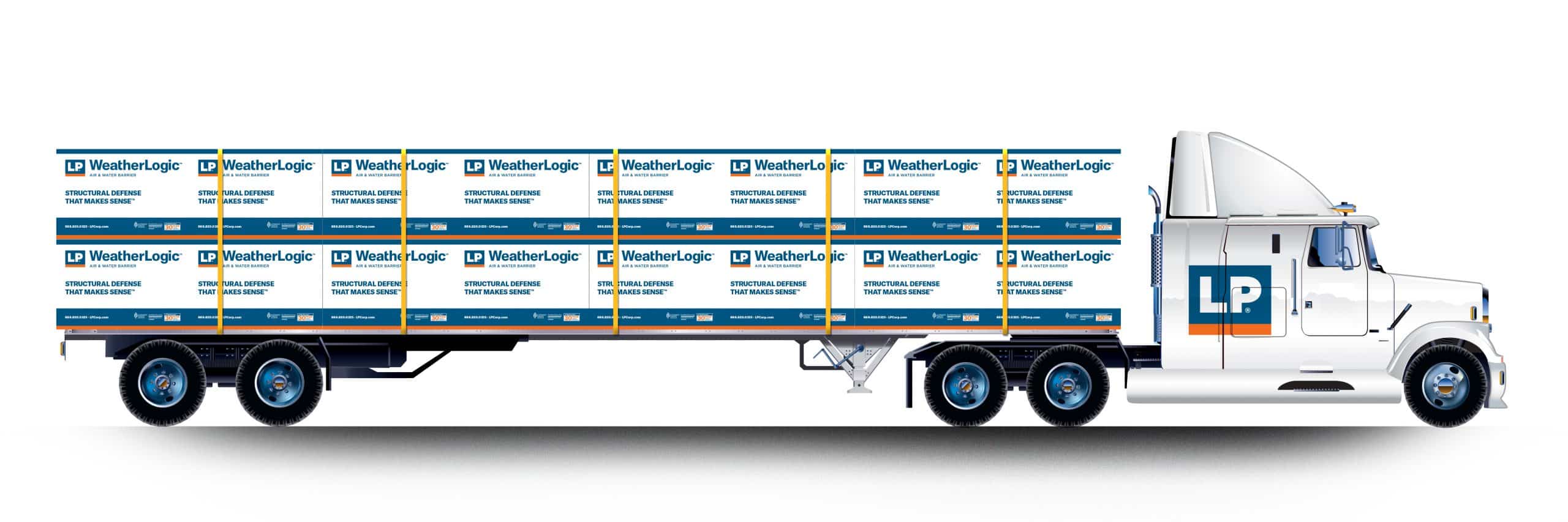 LP Building Solutions Product Wraps on Flatbed