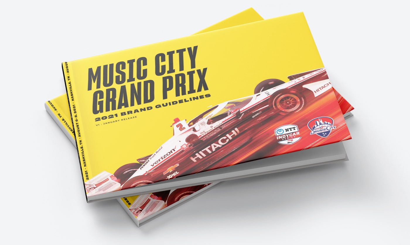 Music City Grand Prix brand guidelines book