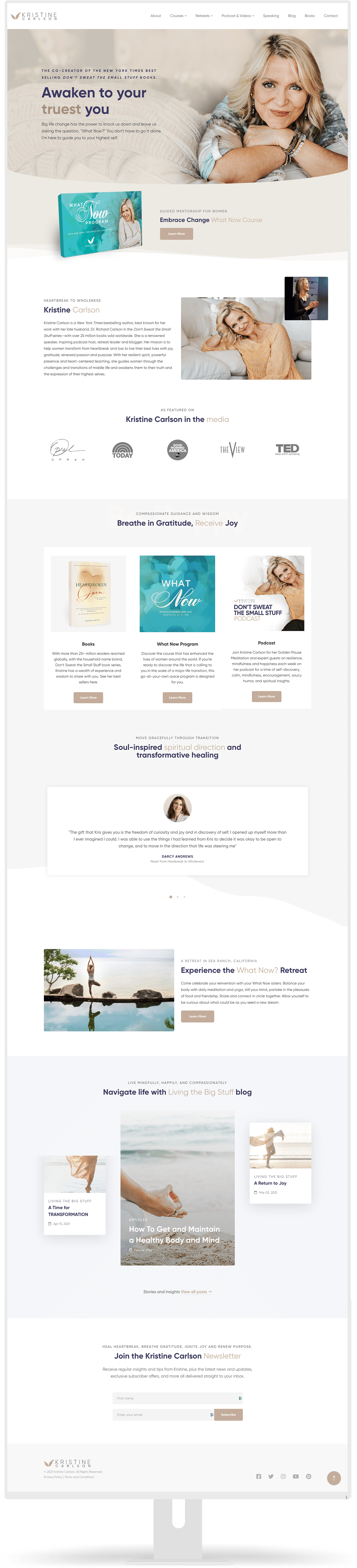 Kristine Carlson homepage website