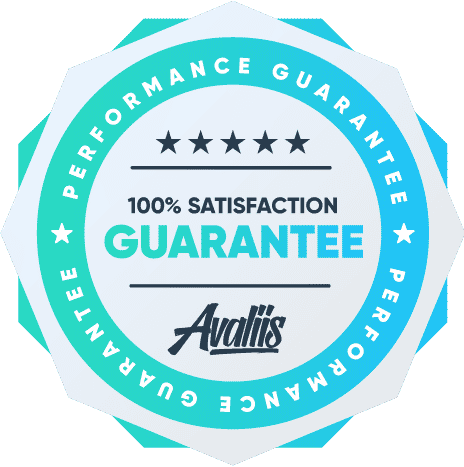 Avaliis performance guarantee badge.