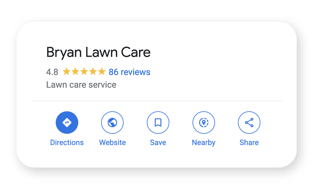 Screenshot of a Google Business review profile