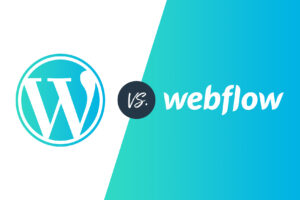 A side-by-side comparison of WordPress and Webflow