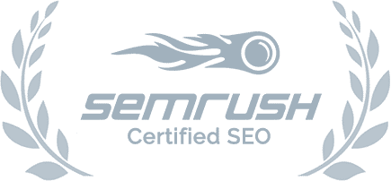 Semrush certified SEO award.